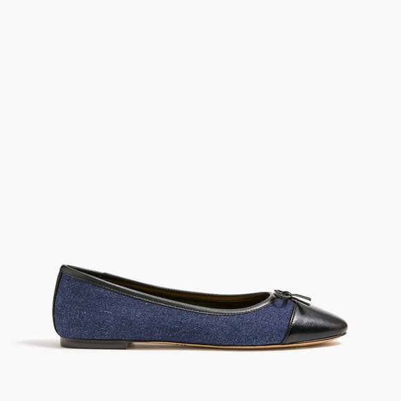 NWT J.Crew Factory Cap toe Ballet Flats - Picture 3 of 5